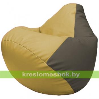 Бескаркасное кресло-мешок Груша Г2.3-0817 охра, серый