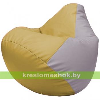 Бескаркасное кресло-мешок Груша Г2.3-0825 охра, сиреневый