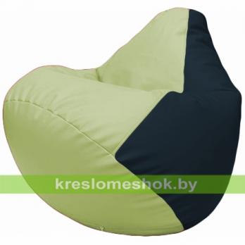 Бескаркасное кресло-мешок Груша Г2.3-0415 светло-салатовый, синий