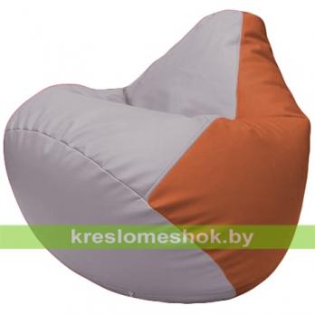 Бескаркасное кресло-мешок Груша Г2.3-2523 сиреневый, оранжевый