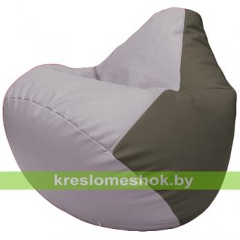 Бескаркасное кресло-мешок Груша Г2.3-2517 сиреневый, серый