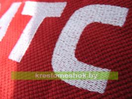 Кресло-мешок Груша Красный велюр с вышивкой