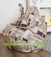 Кресло-мешок Груша Г2.5-142 Gazeta (Milk)