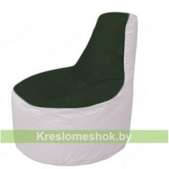 Кресло мешок Трон Т1.1-0925(тем.зелёный-белый)