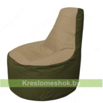 Кресло мешок Трон Т1.1-2111(тем.бежевый-тем.оливковый)