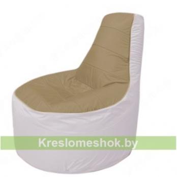 Кресло мешок Трон Т1.1-2125(тем.бежевый-белый)