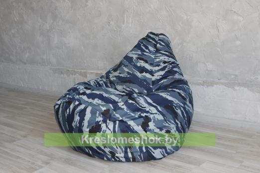 Кресло мешок Груша Синий камуфляж