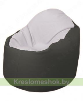 Кресло-мешок Браво Б1.3-T10Т17 (белый, темно-серый)
