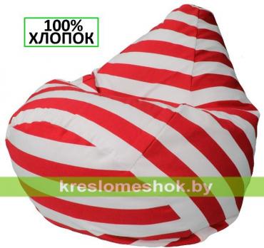 Кресло-мешок Груша Красный Полосатик