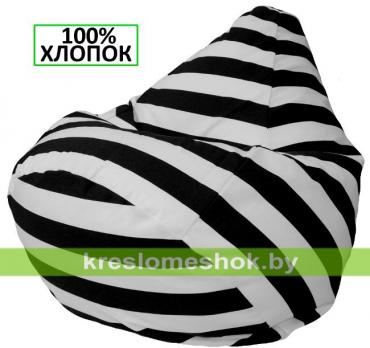 Кресло-мешок Груша Черный Полосатик
