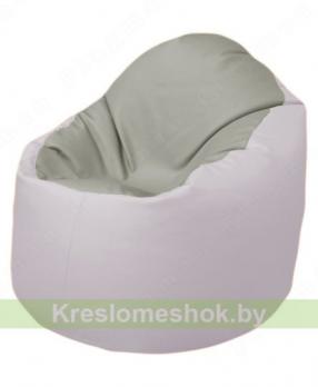 Кресло-мешок Браво Б1.3-F02F10 (светло-серый, белый)