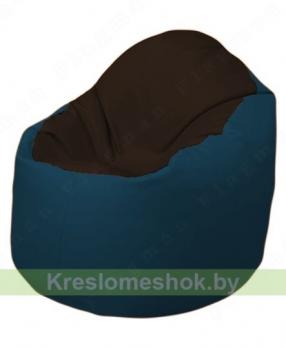 Кресло-мешок Браво Б1.3-F01F04 (темно-коричневый, тёмно-синий)