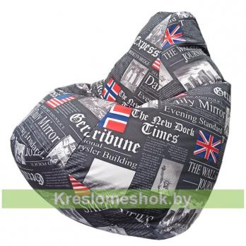 Кресло-мешок Груша Times cерая (грета)