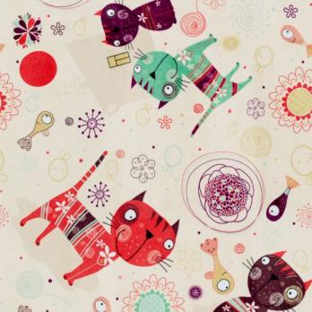 Наружный чехол для кресла мешка груши (макси) Cats 01 (велюр)