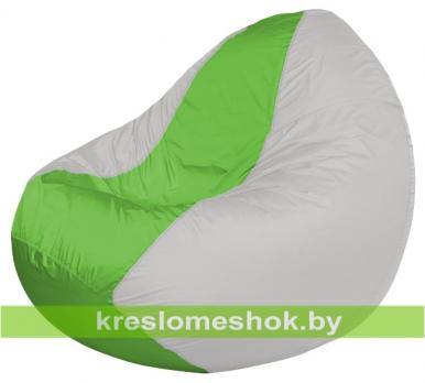 Кресло мешок Classic К2.1-36 (основа белая, вставка салатовая)