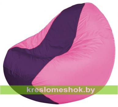 Кресло мешок Classic К2.1-173 (основа розовая, вставка фиолетовая)